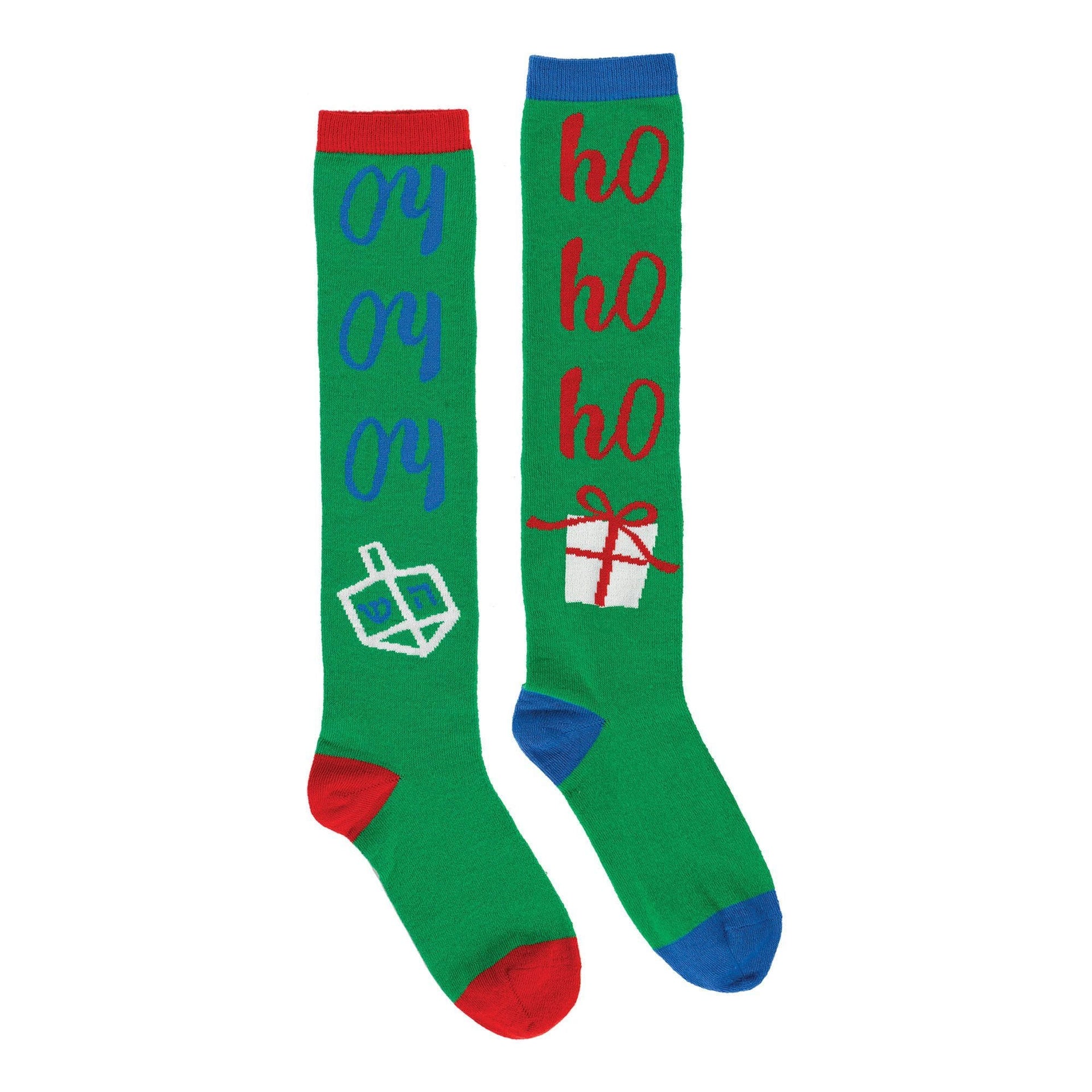 Amscan Socks Green / One Size Chrismukkah Knee Socks