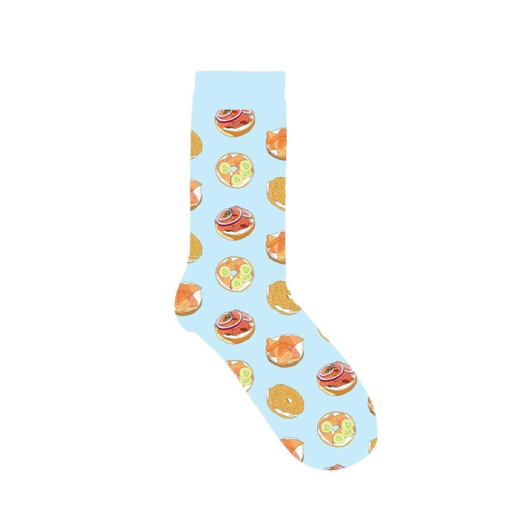 Drawn Goods Socks Blue / One Size Lox and Bagels Socks - Blue