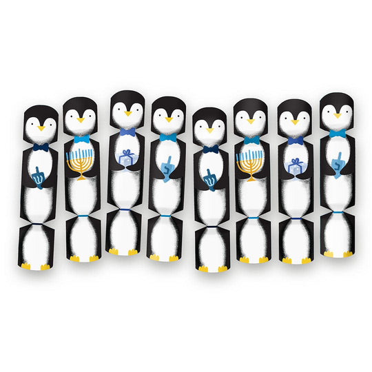 Penguin Hanukkah Crackers - Set of 8