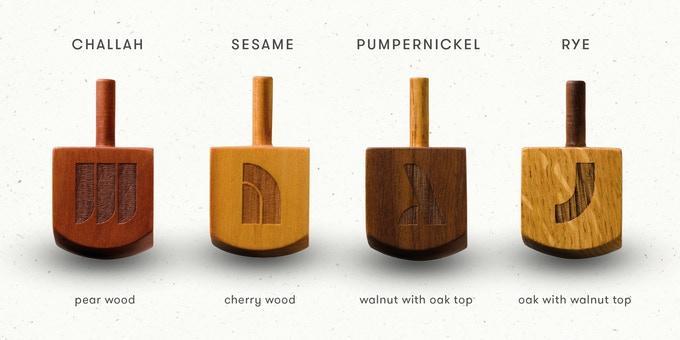 ALMA Dreidel Alma Wood Dreidels