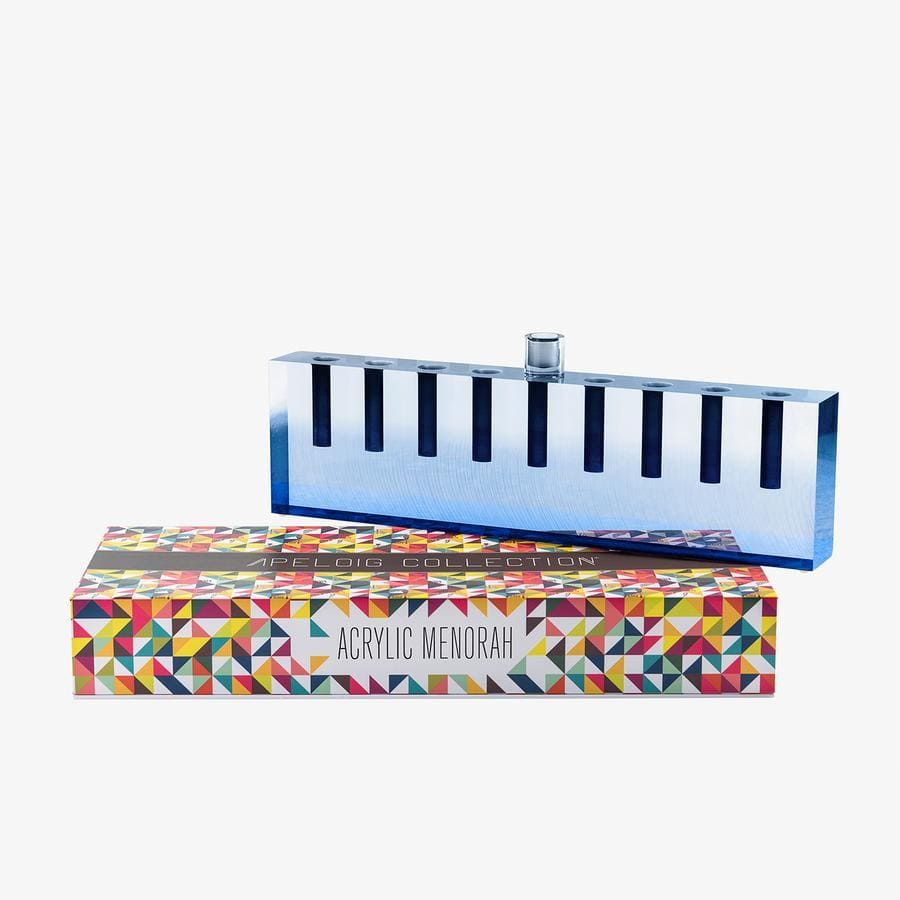 Apeloig Collection Menorahs Acrylic Oil Menorah - (Choice of Colors)