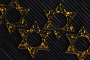 Ariel Tidhar Napkins Magen David Napkin Rings - Gold Fleck