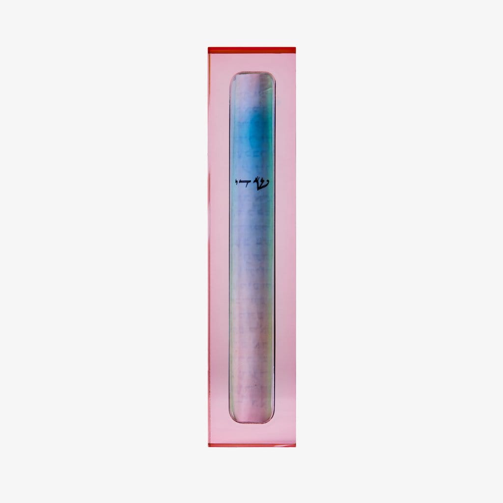 Apeloig Collection Mezuzahs Acrylic Rainbow Mezuzah