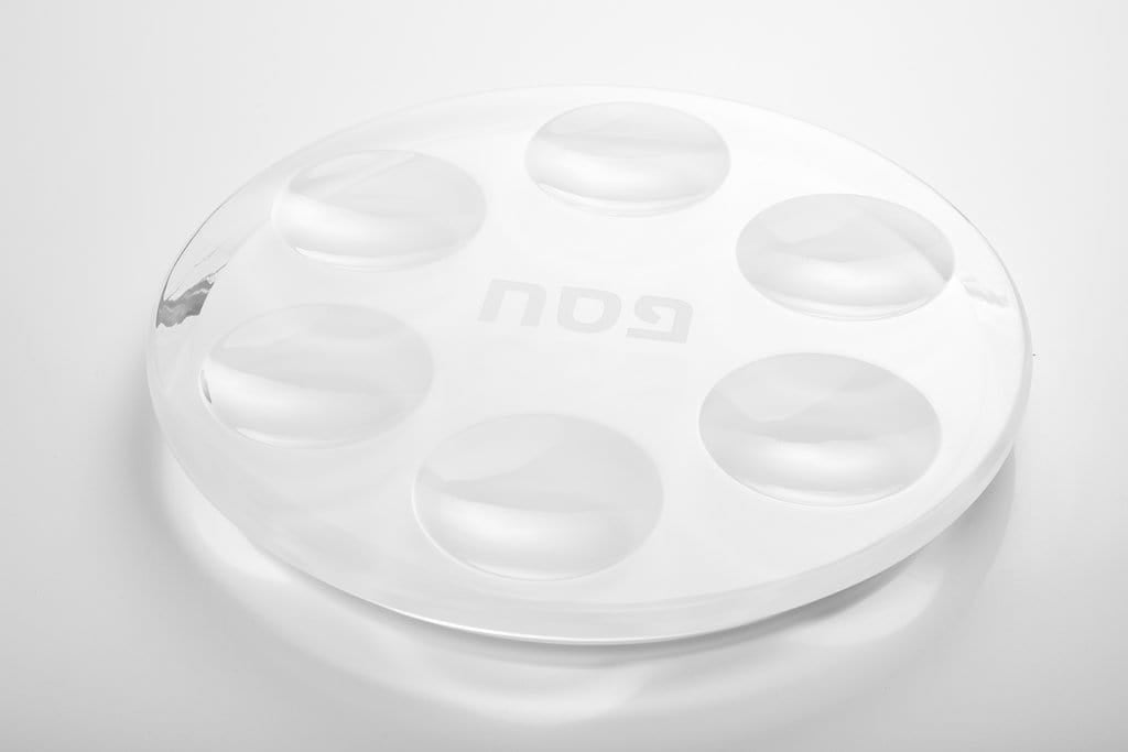 Apeloig Collection Seder Plate Acrylic Seder Plate - Silver or White