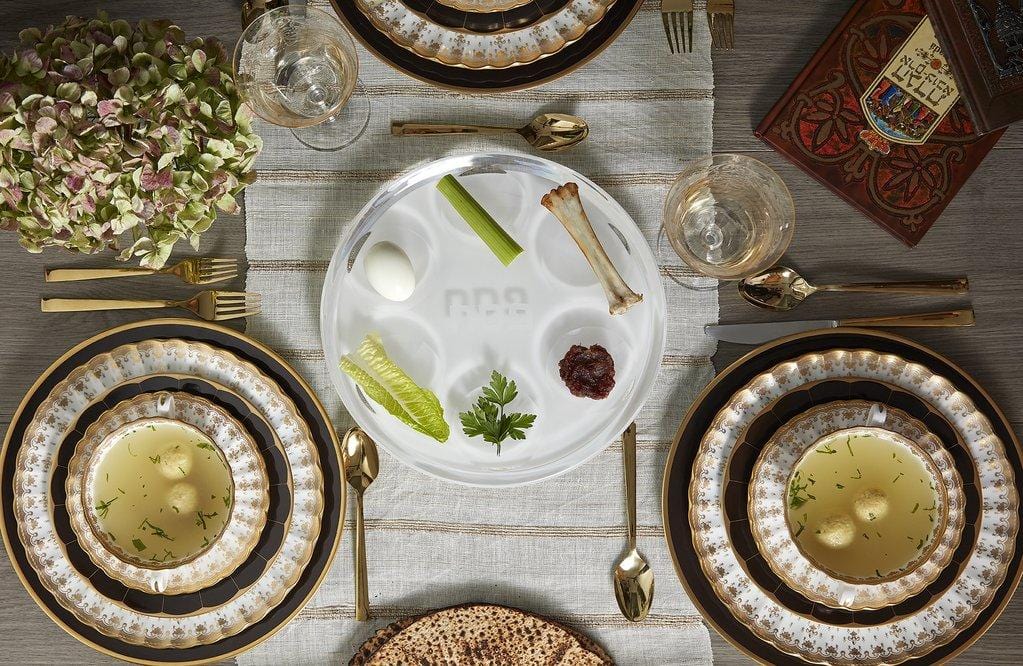 Apeloig Collection Seder Plate Acrylic Seder Plate - Silver or White