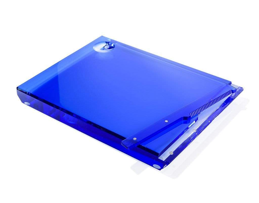 Apeloig Collection Challah Boards Blue Solid Acrylic Challah Board + Knife - (Choice of Colors)