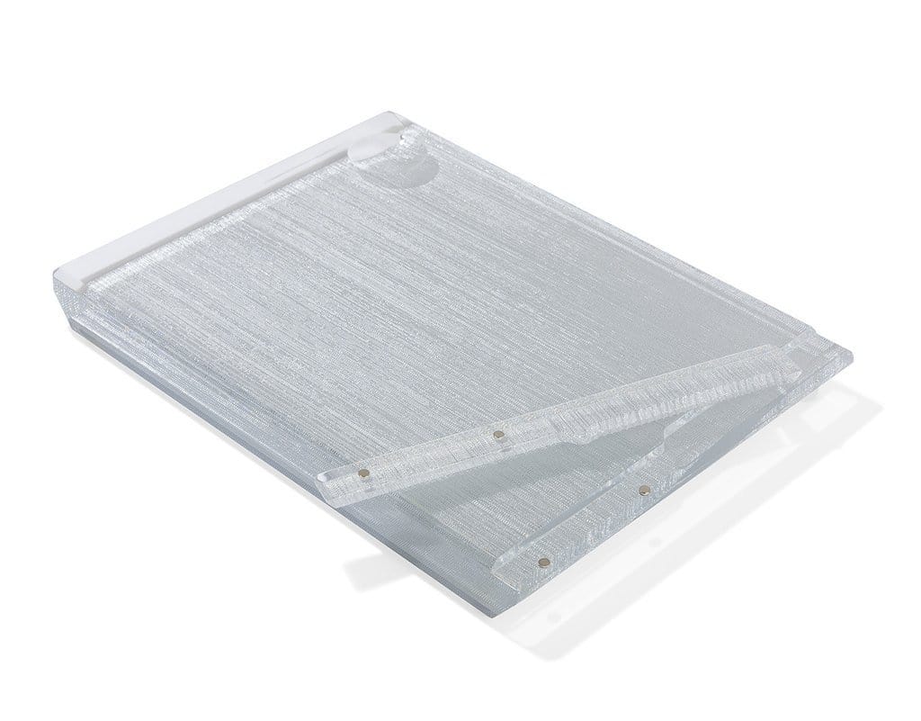 Apeloig Collection Challah Boards Silver Solid Acrylic Challah Board + Knife - (Choice of Colors)