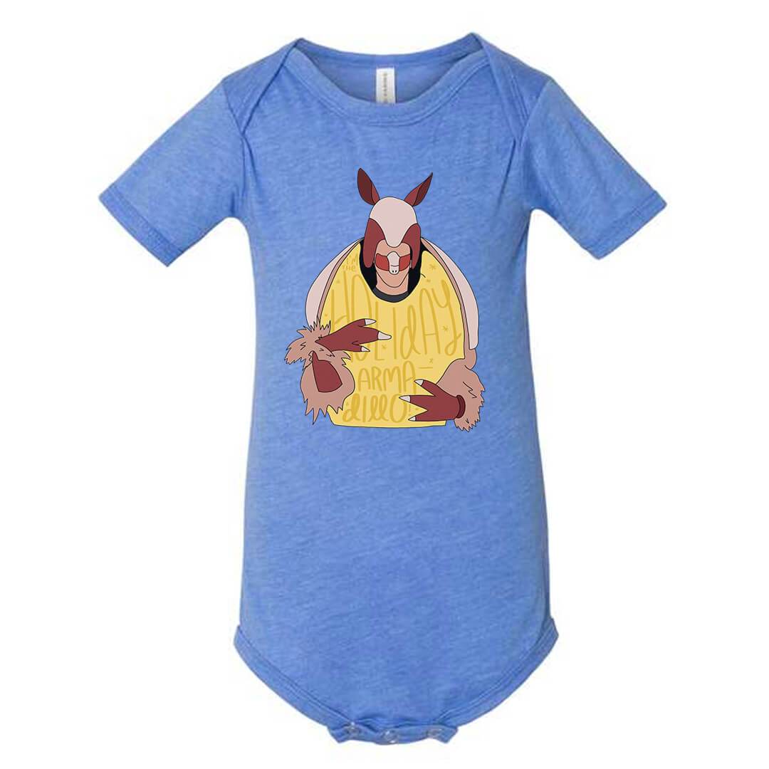 Pink Sundays Studio Onesies Holiday Armadillo Baby Onesie