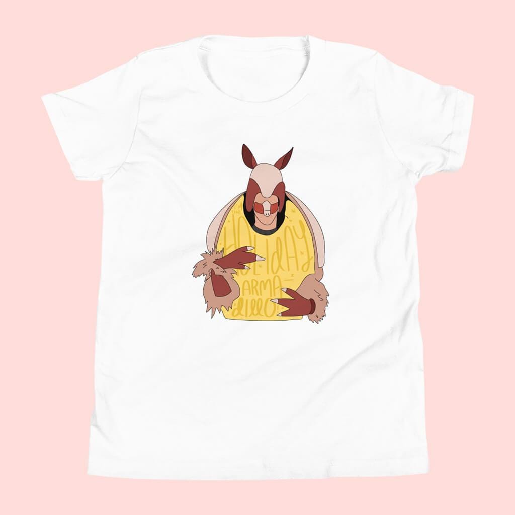 Pink Sundays Studio Onesies Holiday Armadillo Youth T-shirt