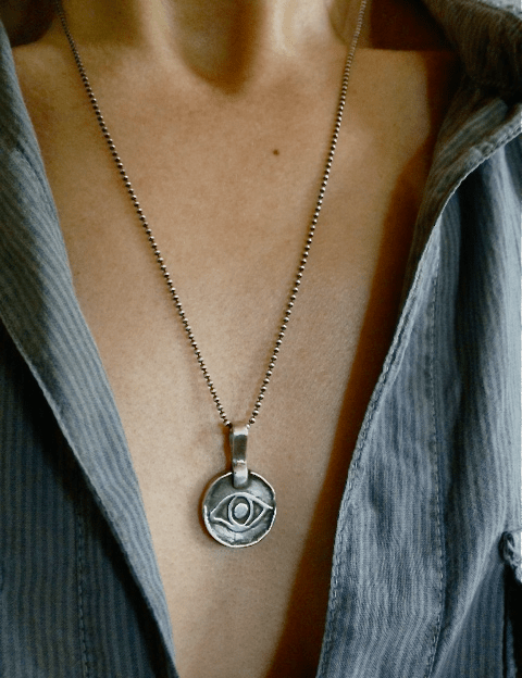 Marla Studio Necklaces Silver / Chain Blink of an Eye Necklace by Marla Studio - Sterling Silver