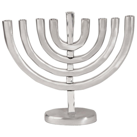 Silver Anodized Branches Menorah by Yair Emanuel