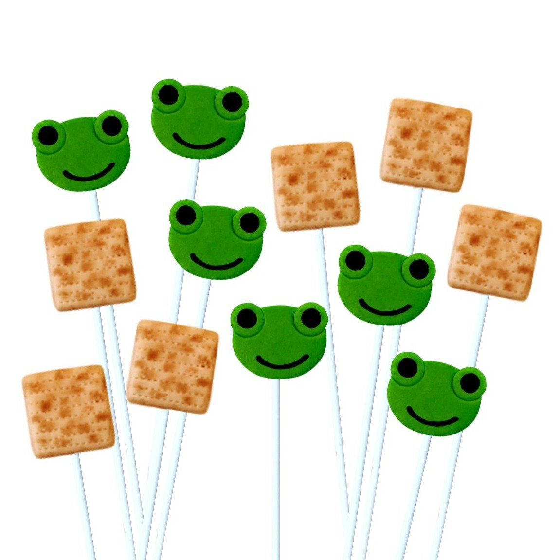 Marzipops Candy Matzah and Frog Marzipan Lollipops - Mix 'n' Match Set