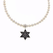 Cynthia Gale GeoArt Necklaces Silver Star of David Sterling Silver White Pearl Necklace