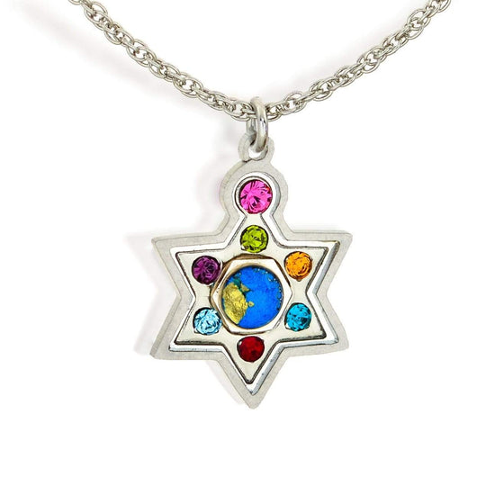 Seeka Multicolor Star of David with Crystals
