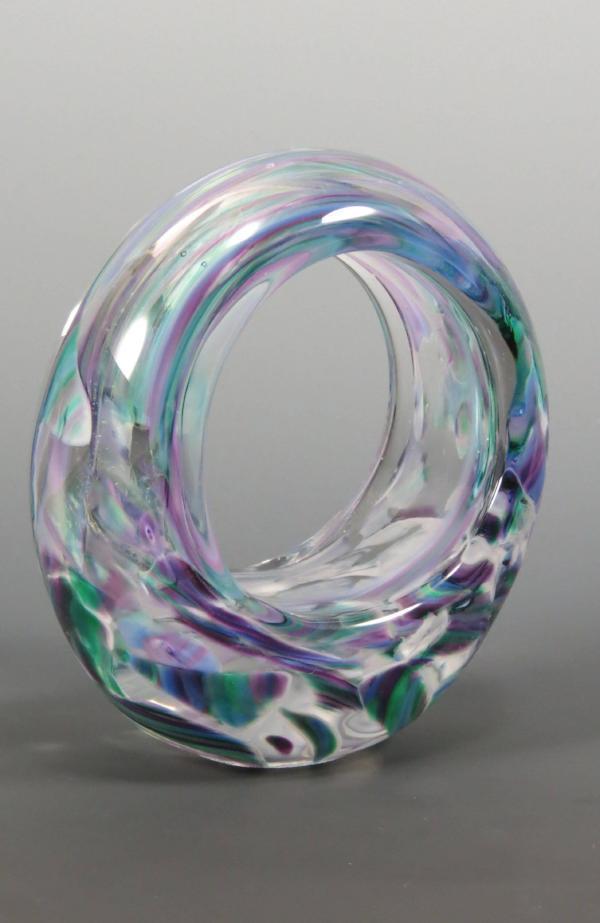 Smash Glass Eternity Ring Sculpture by Rosetree Glass Studio