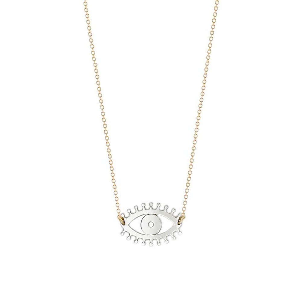 Magic Evil Eye Necklace (Sterling Silver, Gold-Plated or Two-Tone)