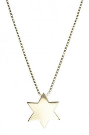 Alef Bet Necklaces 14k Gold Star of David Necklace - Gold, White Gold or Rose Gold