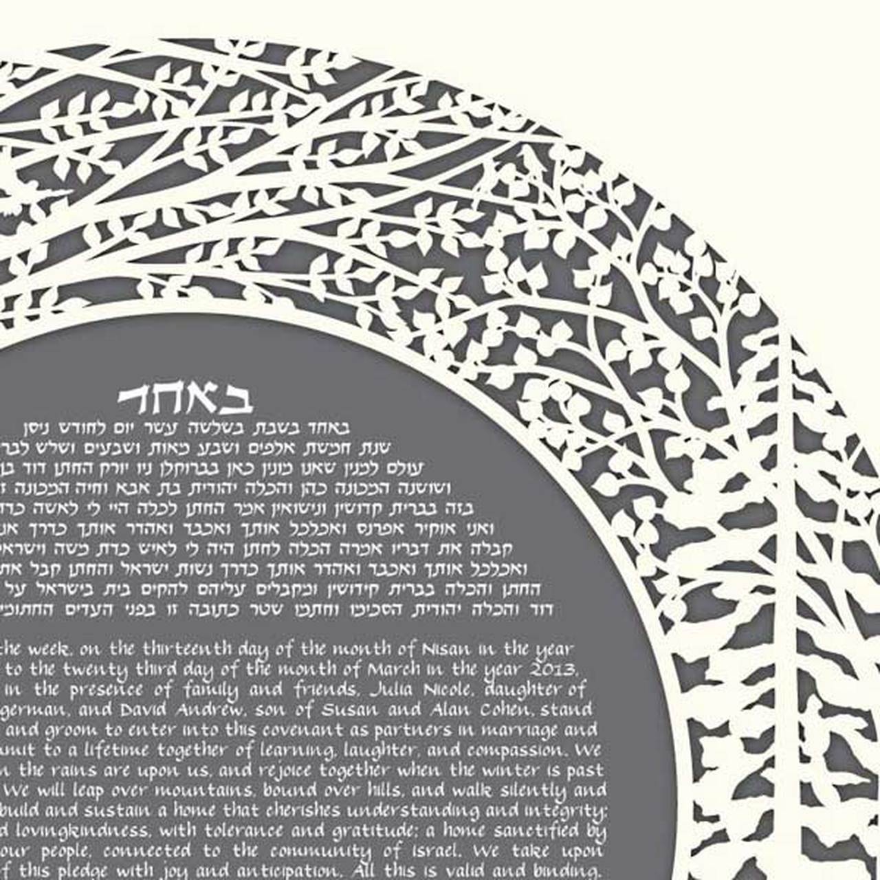 Melanie Dankowicz Ketubah Forest Ketubah by Melanie Dankowicz - (Choice of Colors)