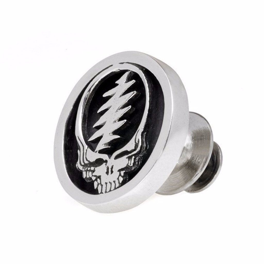 Cynthia Gale GeoArt Brooches or Lapels Silver Grateful Dead Steal Your Face Sterling Pin