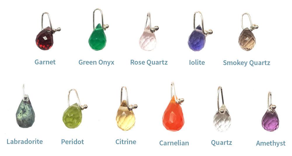 Emily Rosenfeld Necklaces 14k Gold Personalized Tiny Dot Necklace with Gemstones by Emily Rosenfeld