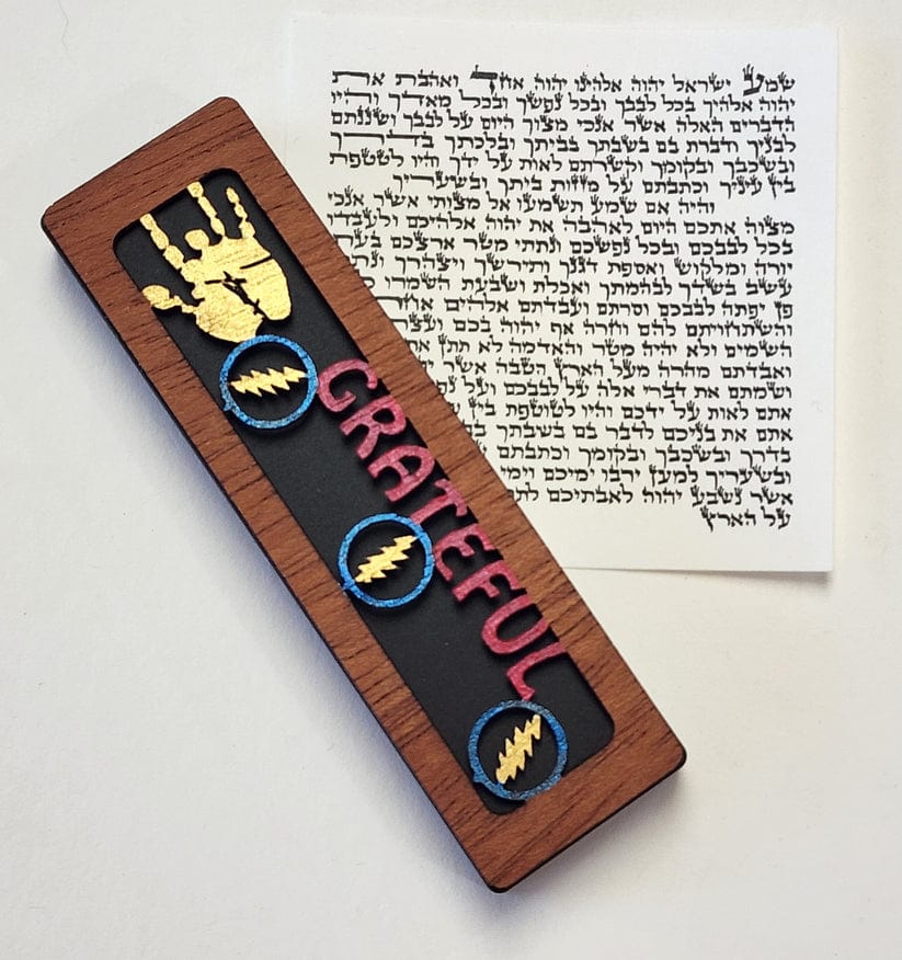 Glenn Grubard Designs Mezuzahs Jerry- Black Grateful Mezuzah Case by Glenn Grubard - Choice of Colors