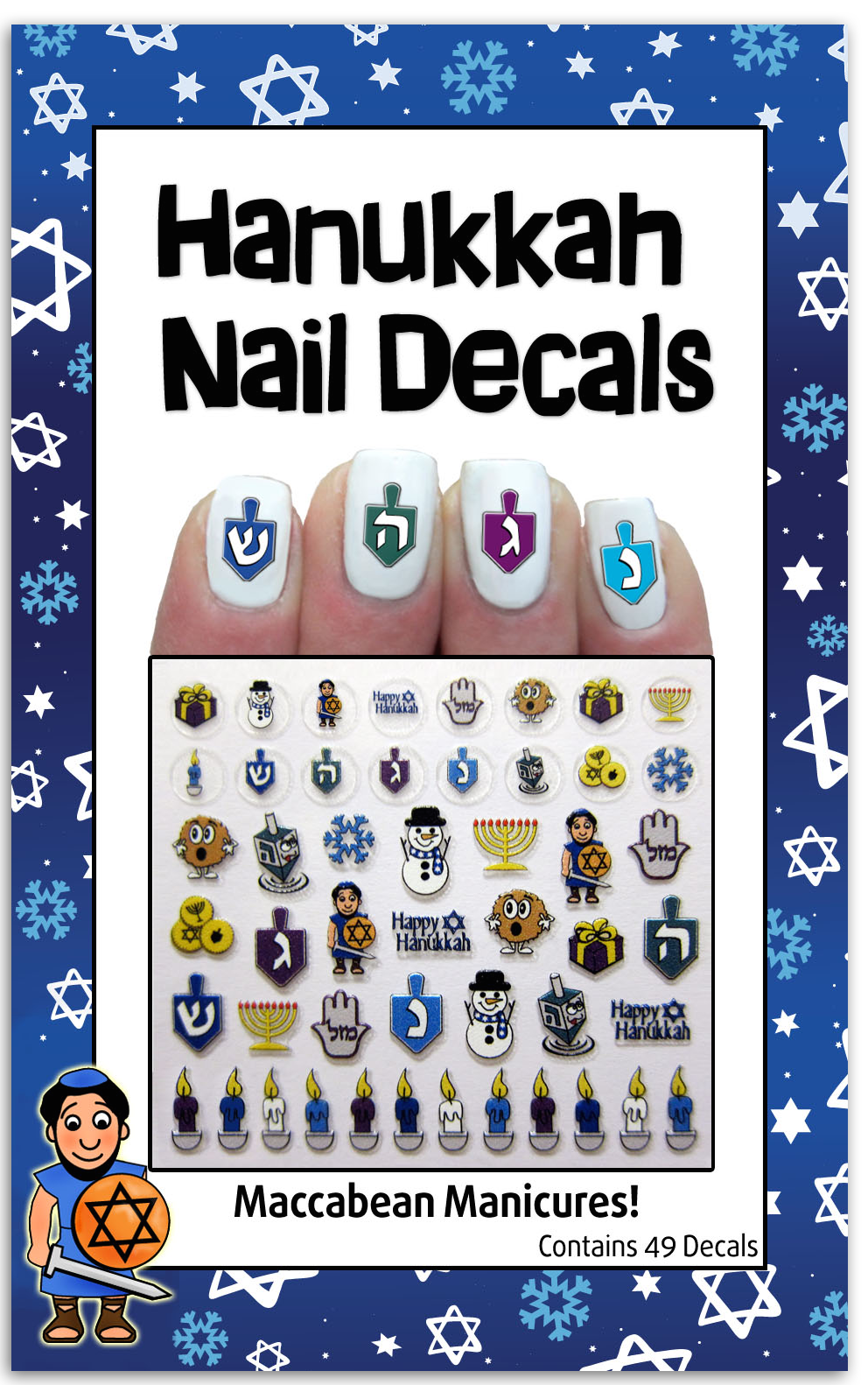 Midrash Manicures Other Default Maccabean Manicures Hanukkah Nail Decals