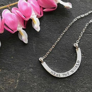 Emily Rosenfeld Necklaces Silver Tikkun Olam Cup Half Full Necklace by Emily Rosenfeld