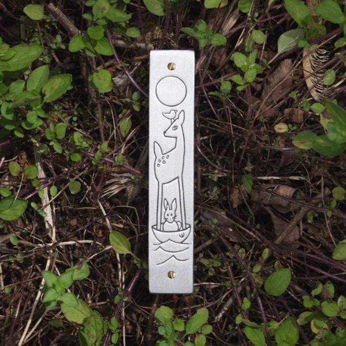 Emily Rosenfeld Mezuzahs Woodland Ark Mezuzah by Emily Rosenfeld