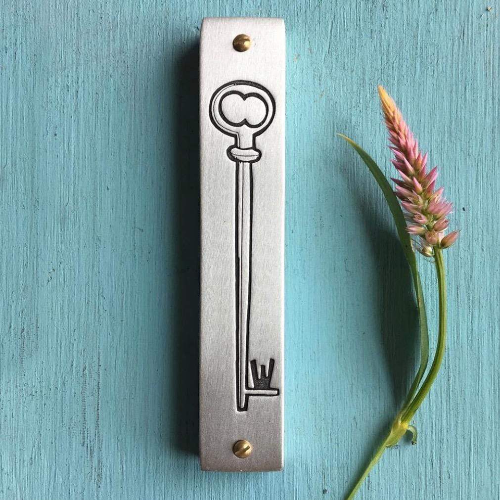 Brass key buying mezuzah