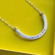 Emily Rosenfeld Necklaces Silver Tikkun Olam Cup Half Full Necklace by Emily Rosenfeld