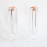 Mazel Tov Designs Candlesticks Crystal Fill-Your-Own Wedding Shards Candleholders - Gold, Silver or Rose