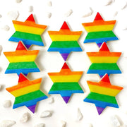 Marzipops Food Marzipan Rainbow Pride Star of David Tiles