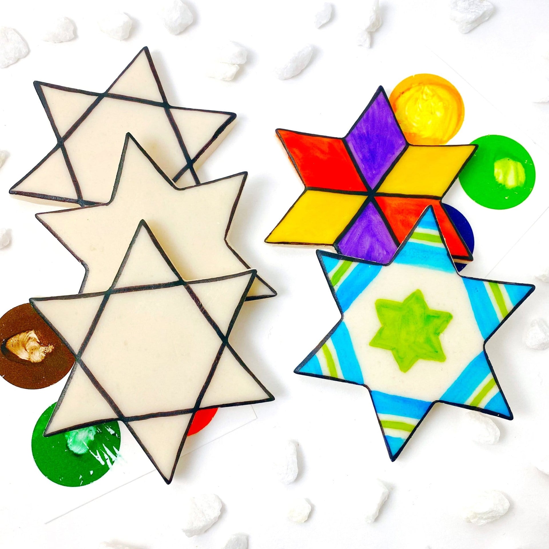 Marzipops Food Marzipan Paint-Your-Own Star of Davids