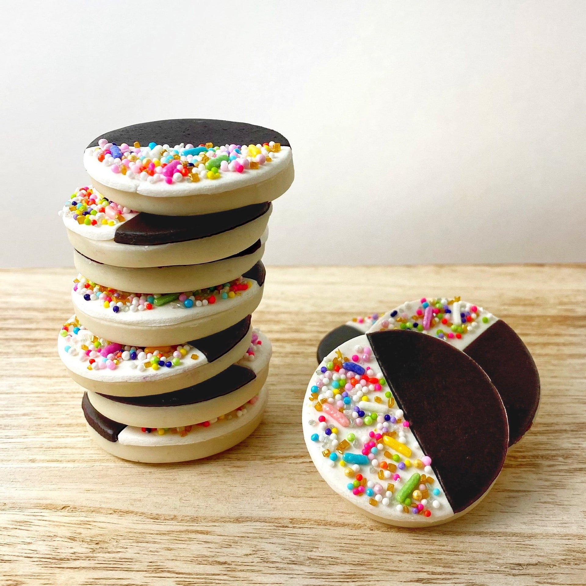 Marzipops Food Marzipan Sprinkle Black & White Cookies
