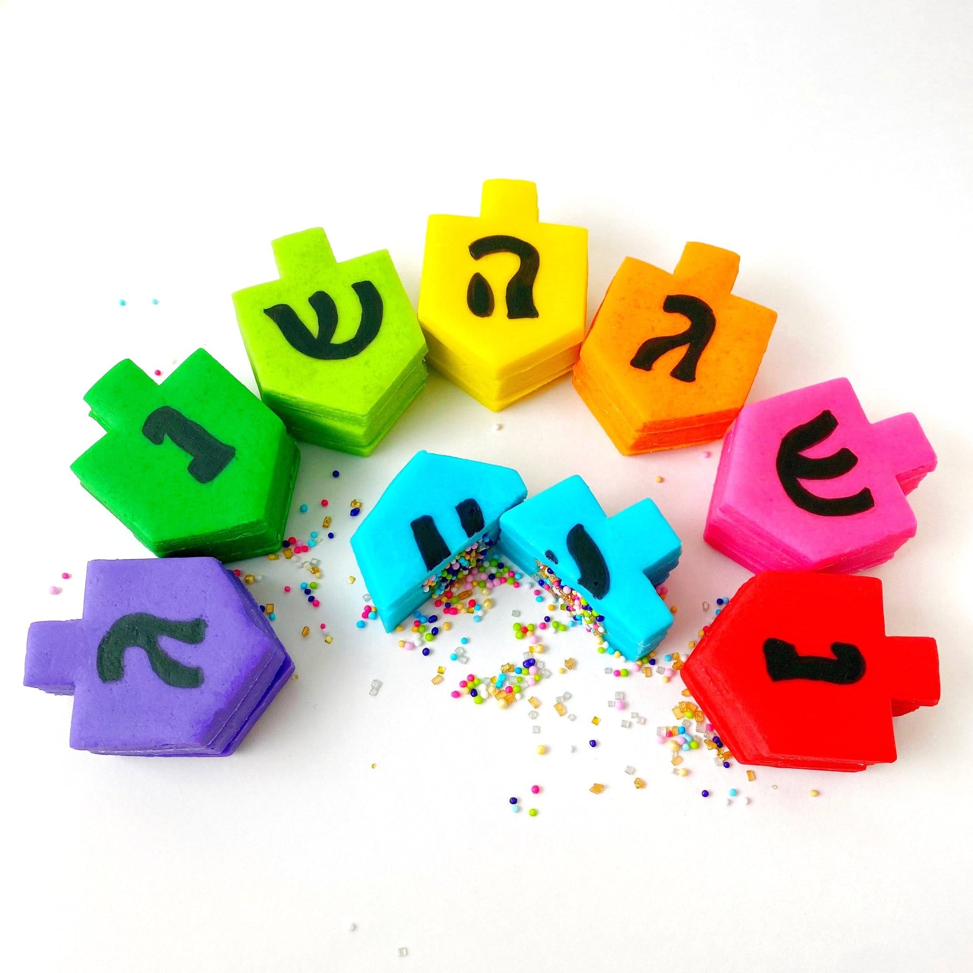 Marzipops Food Marzipan Dreidel Sprinkle Surprise