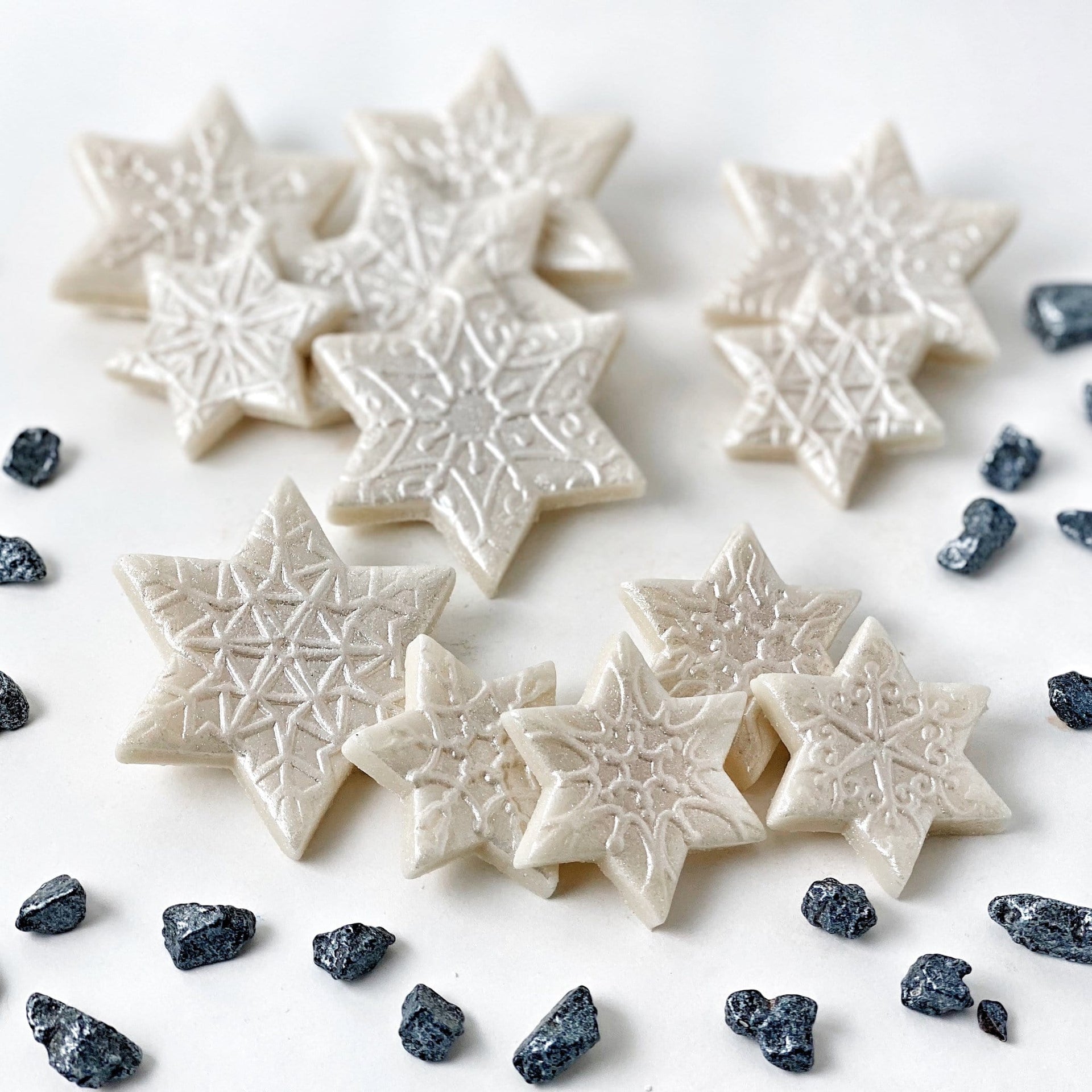 Marzipops Food Marzipan Star of David Snowflakes