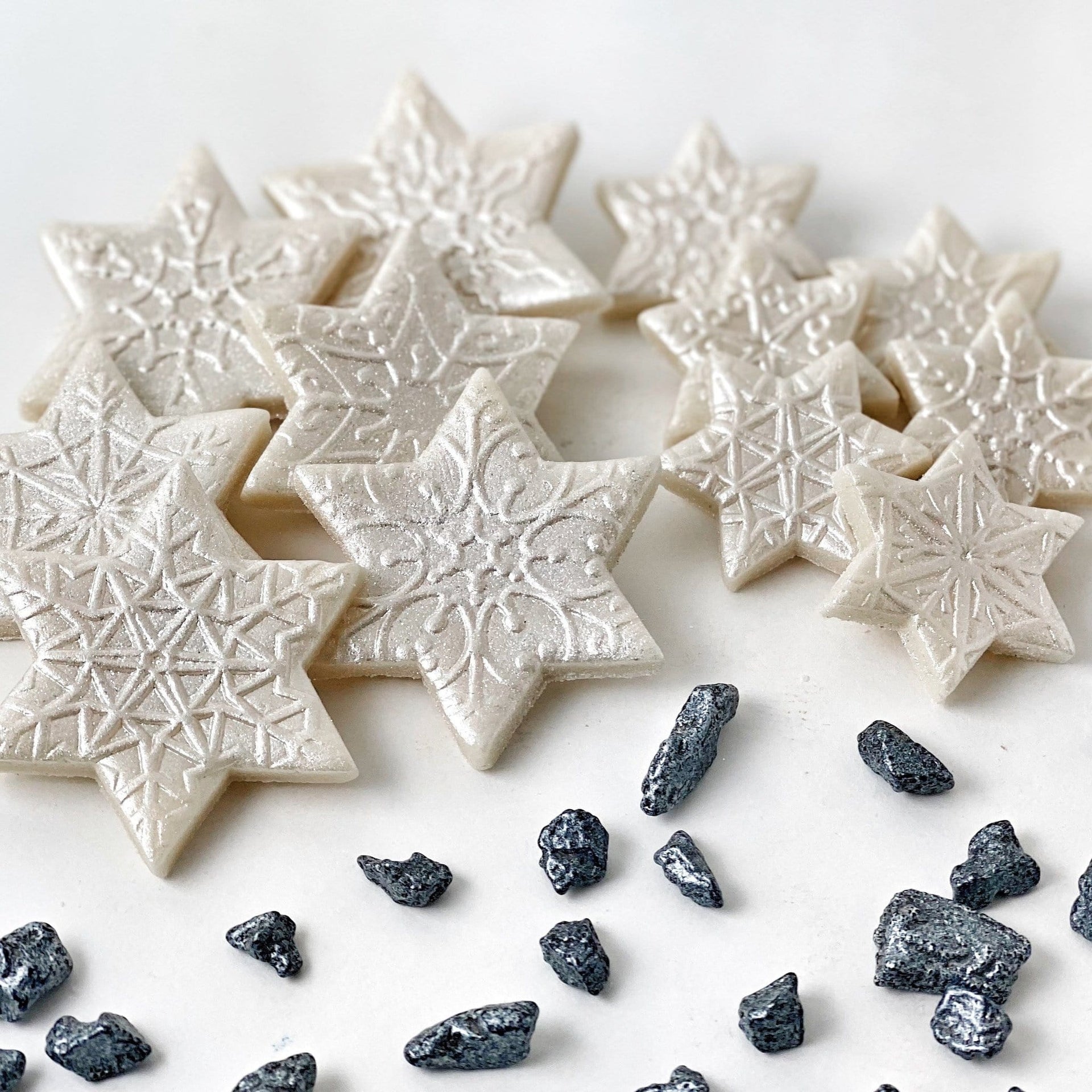 Marzipops Food Marzipan Star of David Snowflakes