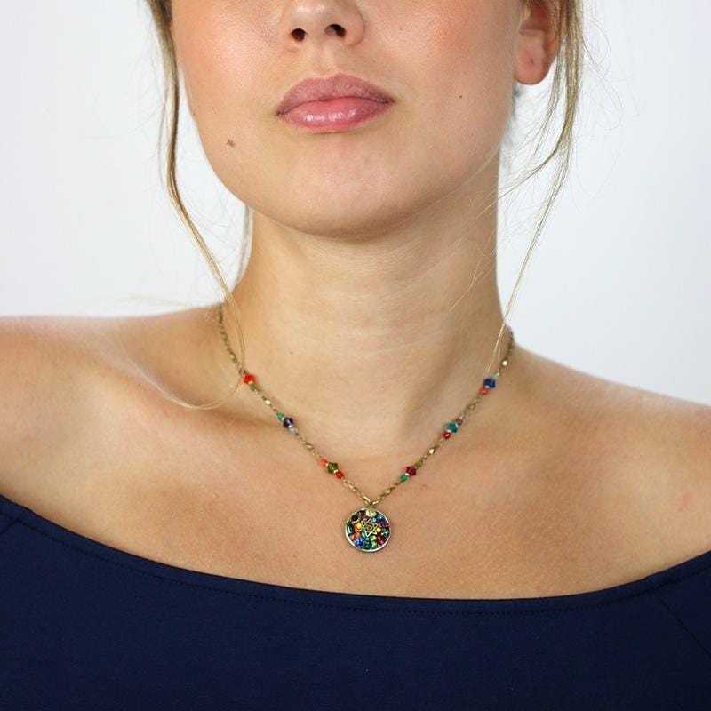 Michal Golan Necklaces Rainbow Star of David Necklace by Michal Golan