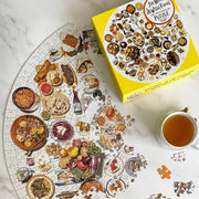 Artisan Puzzles The 100 Most Jewish Foods: 500-Piece Circular Puzzle