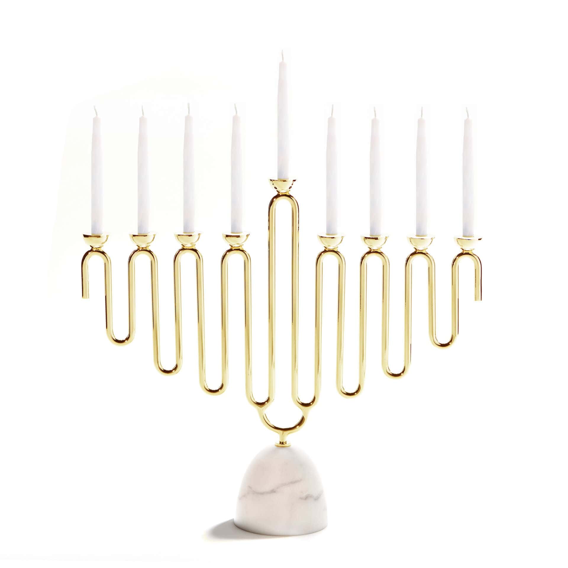 Anna New York Menorahs Coluna Menorah by Anna New York - Gold