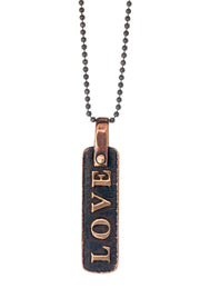 Marla Studio Necklaces Bronze / Chain / 16" Love (Ahava) Hebrew Necklace by Marla Studio - Silver or Bronze