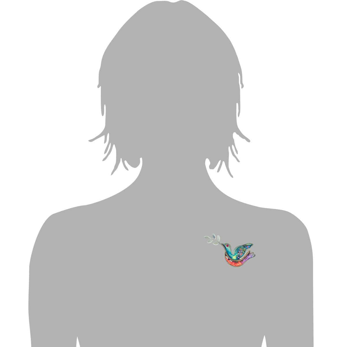 Seeka Brooches & Pins Steel Seeka Dove Pin