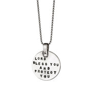 Marla Studio Necklaces Silver / Chain / 16" Lord Bless You and Protect You Necklace by Marla Studio - Silver or Bronze