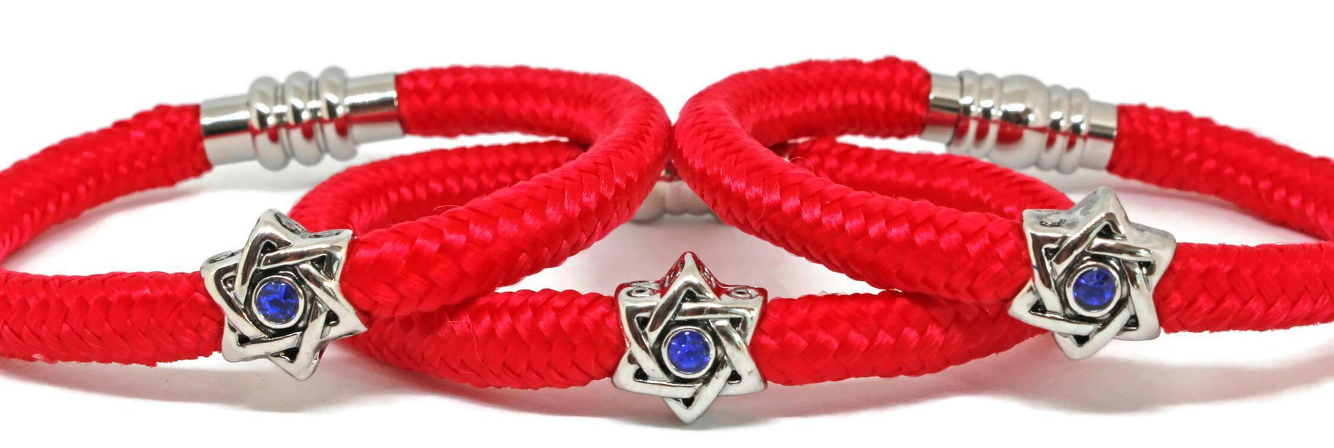 My Tribe by Sea Ranch Jewelry Bracelets 7" / Red Swarovski Star of David Red Bendel Bracelet