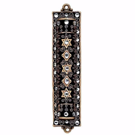 Michal Golan Handmade Black Star of David Mezuzah