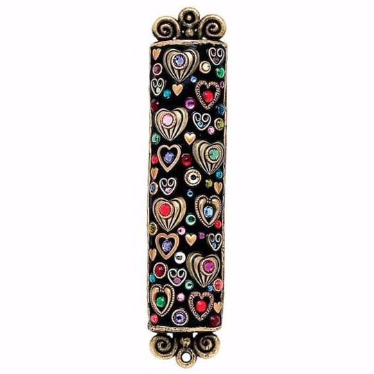 Michal Golan Handmade Heart and Crystal Mezuzah