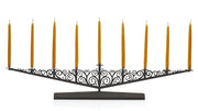 Valerie Atkisson Menorah Art Nouveau Menorah - Oiled Bronze