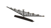 Valerie Atkisson Menorah Art Nouveau Menorah - Oiled Bronze