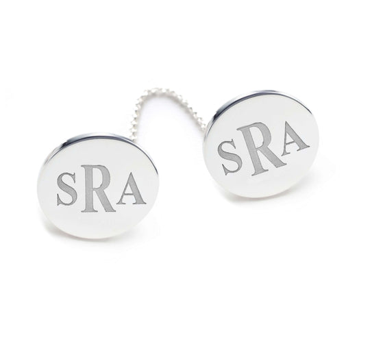 Monogram Sterling Silver Tallis Clips - Modern