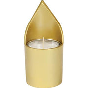 Yair Emanuel Candlesticks Gold Yahrzeit Memorial Candleholders by Yair Emanuel